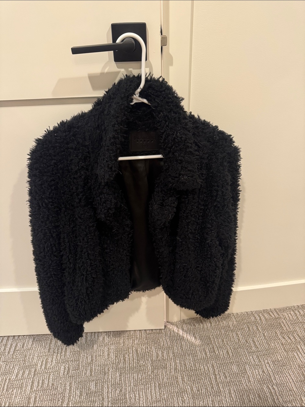 Black Faux Shearling Jacket